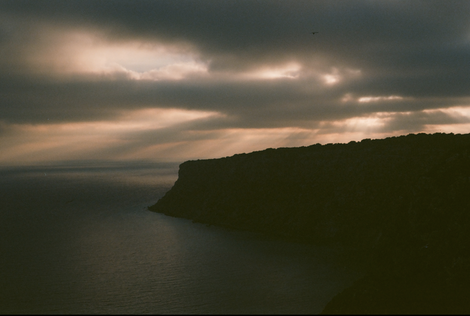 Formentera Cliffs, shot on 35mm film